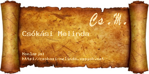 Csókási Melinda névjegykártya