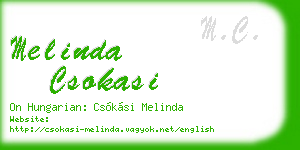 melinda csokasi business card