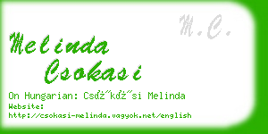 melinda csokasi business card